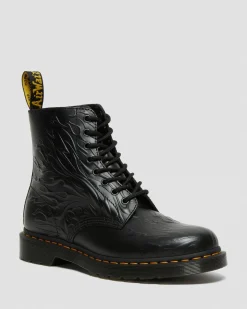 Discount 1460 Flames Emboss Leren Veterlaarzen WOMENS Enkellaarzen|Veterlaarzen
