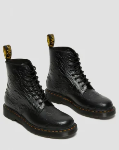 Discount 1460 Flames Emboss Leren Veterlaarzen WOMENS Enkellaarzen|Veterlaarzen