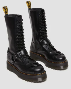 Shop 1914 Harness Leren Hoge Platform Veterlaarzen MENS Heren Sale|Hoge Laarzen