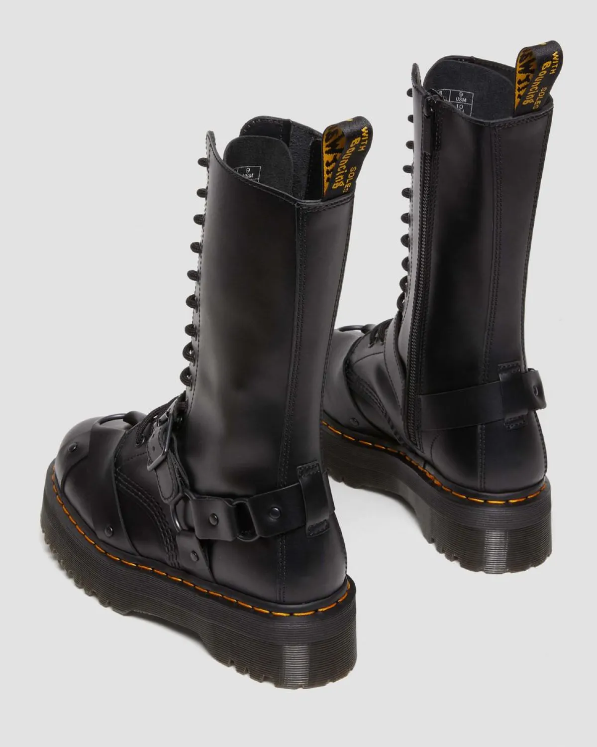 Shop 1914 Harness Leren Hoge Platform Veterlaarzen MENS Heren Sale|Hoge Laarzen