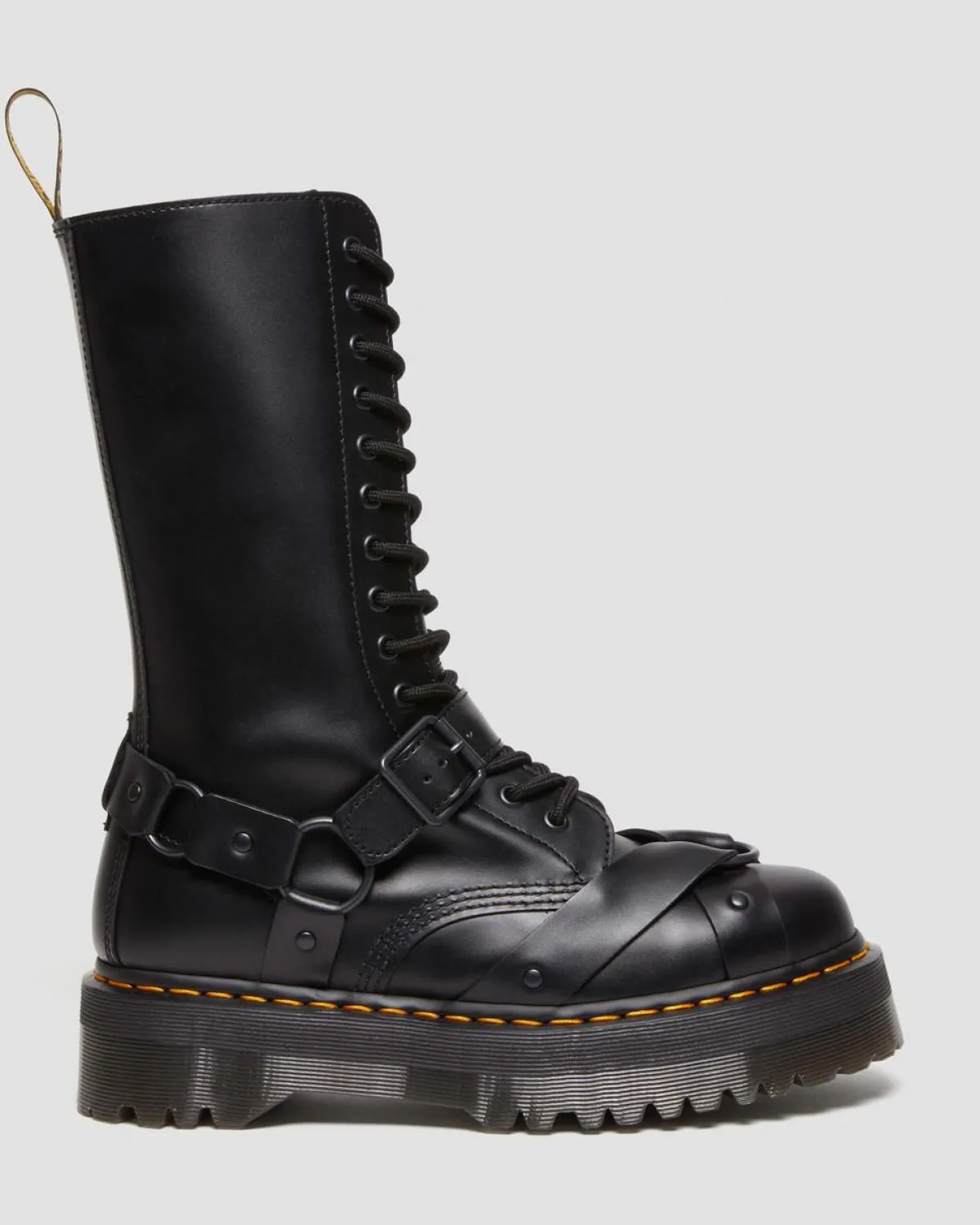 Shop 1914 Harness Leren Hoge Platform Veterlaarzen MENS Heren Sale|Hoge Laarzen