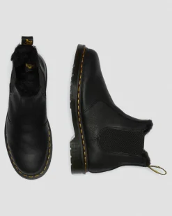 Sale 2976 IMITATIEBONT GEVOERDE CHELSEA BOOTS UNISEX Enkellaarzen|Winter Stijlen