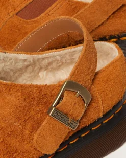 Shop Isham Imitatie Schapenvacht Gevoerde Suède Mules UNISEX Suède|Nieuw Binnen