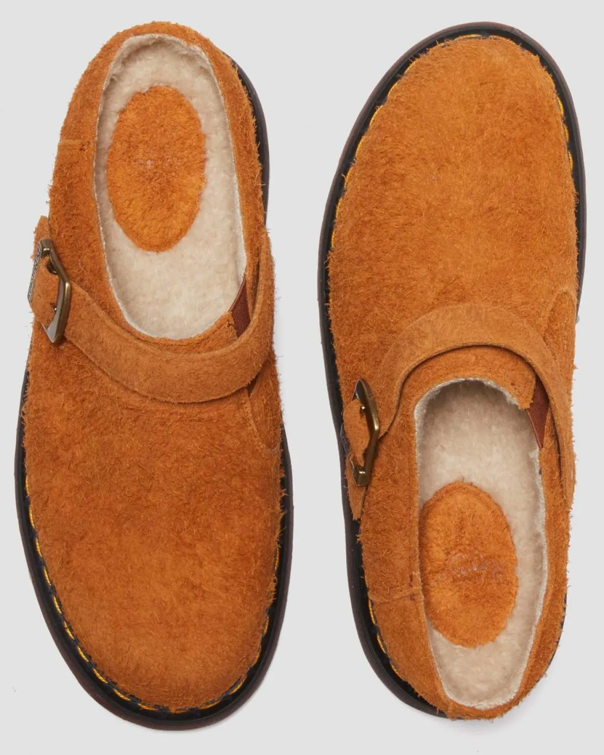 Shop Isham Imitatie Schapenvacht Gevoerde Suède Mules UNISEX Suède|Nieuw Binnen