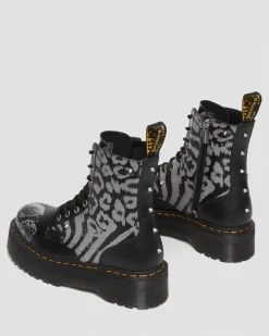 Discount Jadon Animal Clash Leren Platform Laarzen UNISEX Platform Laarzen|Laarzen