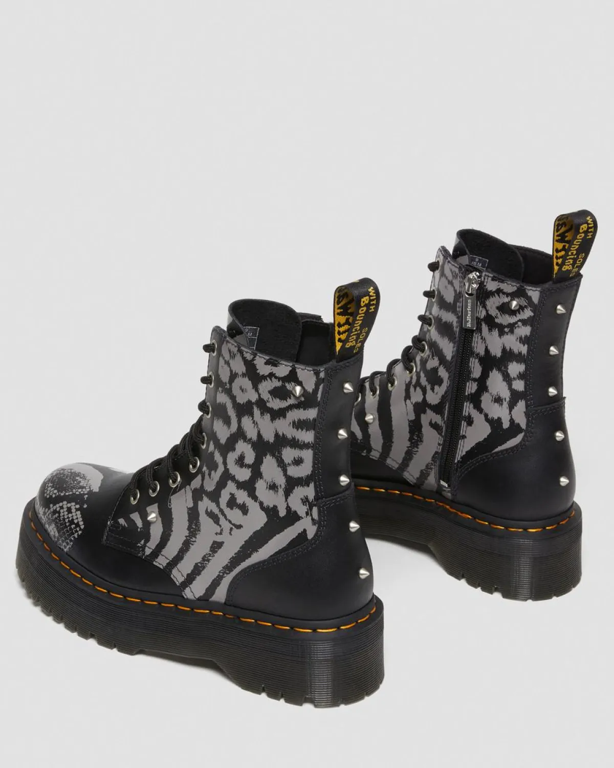 Discount Jadon Animal Clash Leren Platform Laarzen UNISEX Platform Laarzen|Laarzen