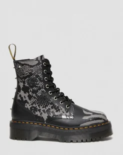 Discount Jadon Animal Clash Leren Platform Laarzen UNISEX Platform Laarzen|Laarzen