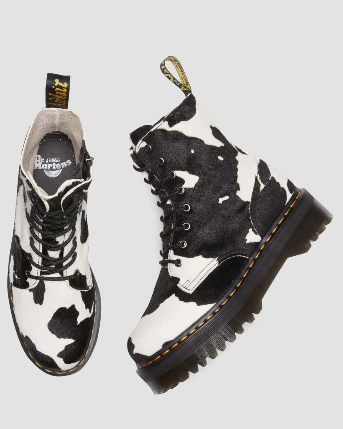 Store Jadon Hair-On Koeienprint Platform Laarzen MENS Heren Sale|Trending Stijlen
