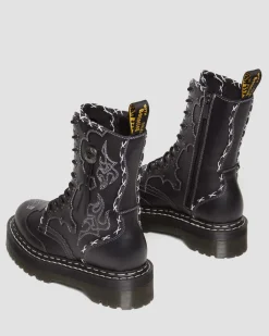 Cheap Jadon Hi Contrasterende Steek Leren Platform Laarzen Nieuw Binnen|Trending Stijlen