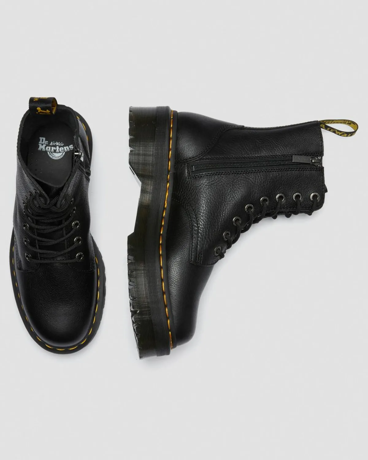 New Jadon III Pisa Leren Platformlaarzen WOMENS Trending Stijlen|Veterlaarzen