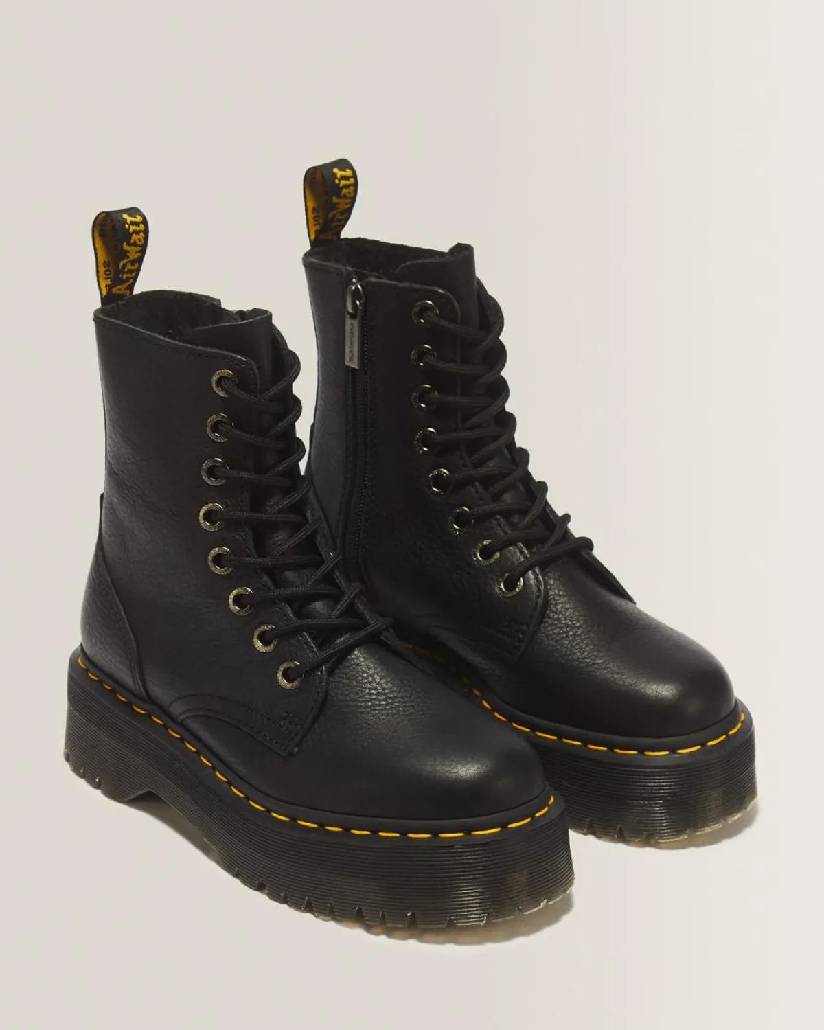 New Jadon III Pisa Leren Platformlaarzen WOMENS Trending Stijlen|Veterlaarzen