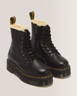 Sale Jadon Imitatiebont Gevoerde Leren Platformlaarzen WOMENS Winter Stijlen|Laarzen