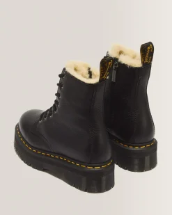 Sale Jadon Imitatiebont Gevoerde Leren Platformlaarzen WOMENS Winter Stijlen|Laarzen