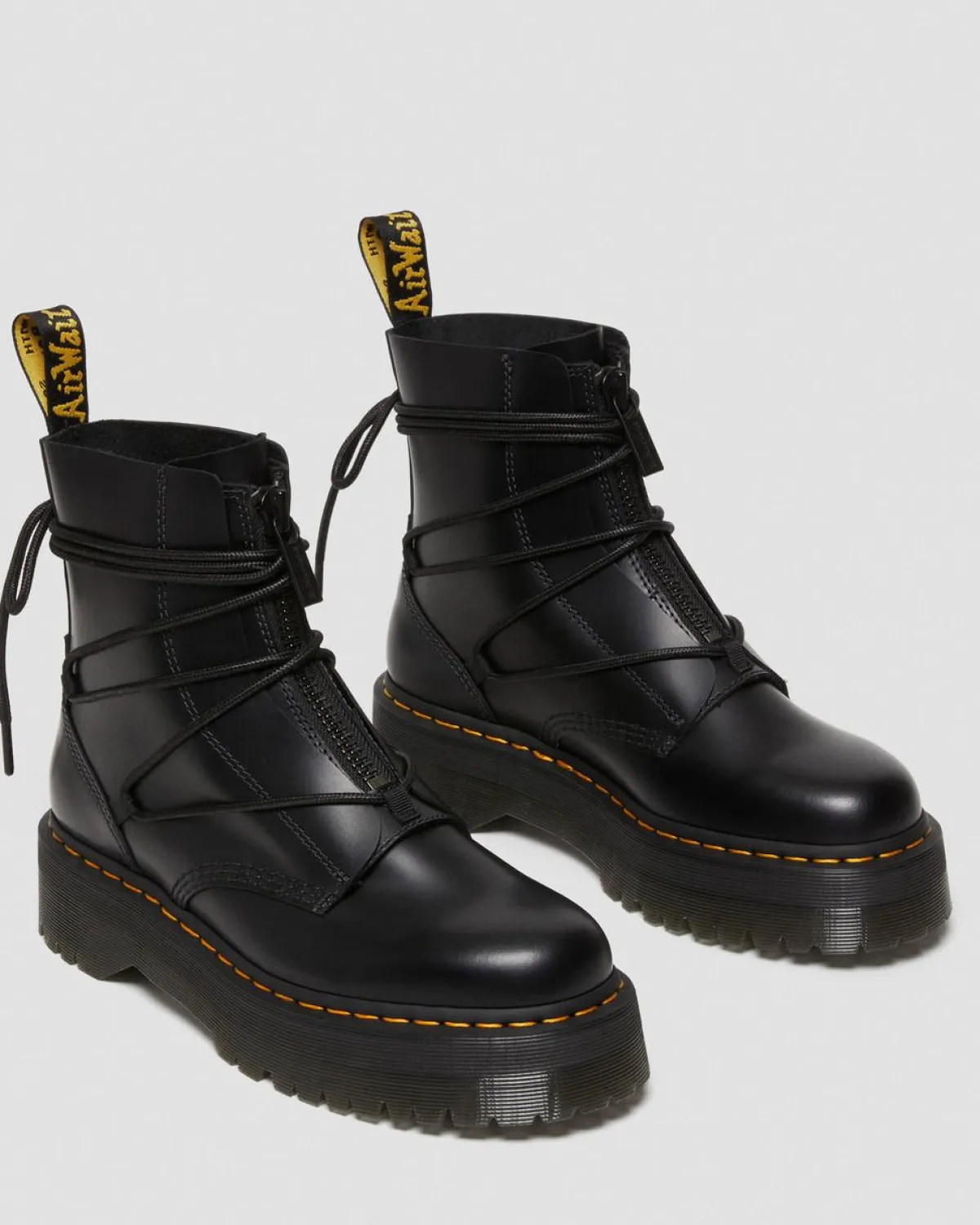 Outlet Jarrick II Leren Platform Veterlaarzen GIFTS Trending Stijlen|Platform Laarzen