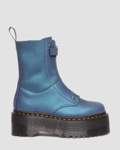 Store Jetta Hi Max Metallic Leren Platform Laarzen WOMENS Dames Sale|Hoge Laarzen