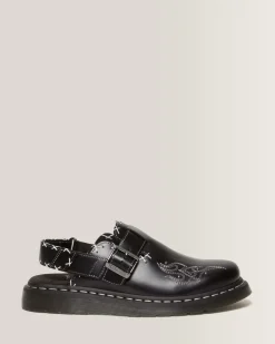 Cheap Jorge Contrasterende Steek Leren Mules Nieuw Binnen|Sandalen