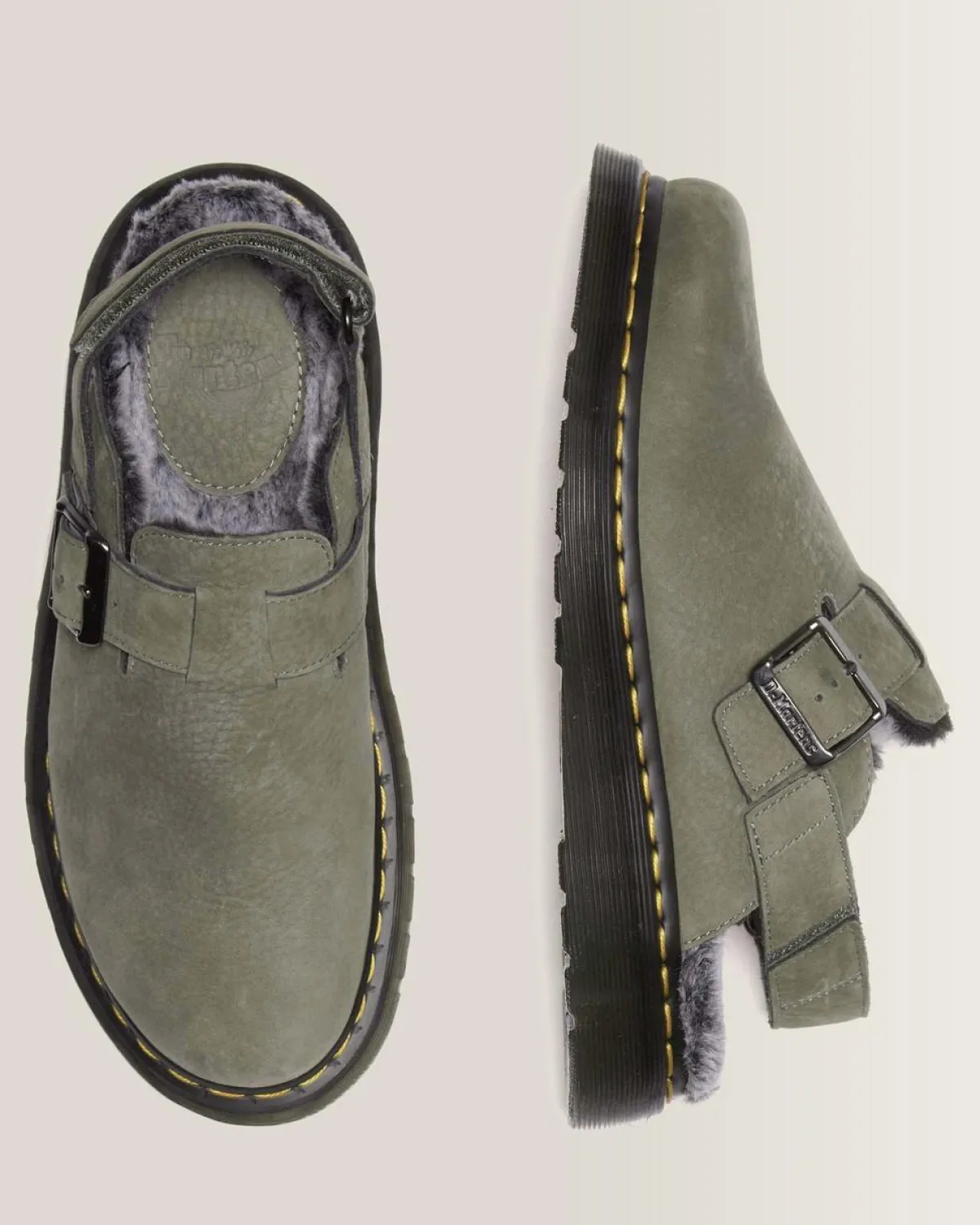 Shop Jorge II Imitatiebont Gevoerde Mules UNISEX Suède|Nieuw Binnen