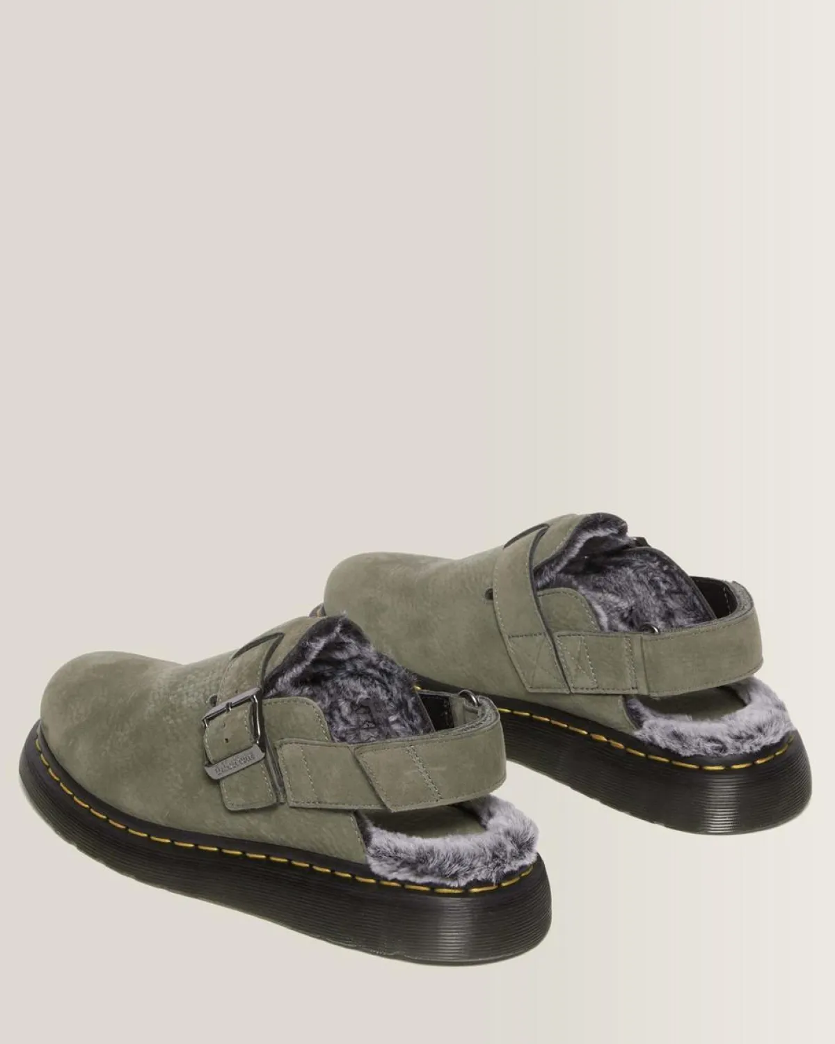 Shop Jorge II Imitatiebont Gevoerde Mules UNISEX Suède|Nieuw Binnen