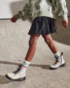 Flash Sale Junior 1460 Floral Mash Up Hydro Leren Veterlaarzen UNISEX Sale Voor Kinderen|Meisjes Schoolschoenen