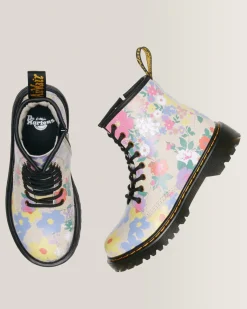 Flash Sale Junior 1460 Floral Mash Up Hydro Leren Veterlaarzen UNISEX Sale Voor Kinderen|Meisjes Schoolschoenen