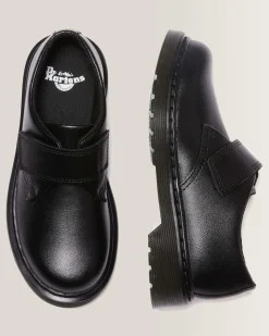 Flash Sale Junior Kamron Leren Velcro Oxford Schoenen met Band KIDS Meisjes Schoolschoenen|Jongens Schoolschoenen