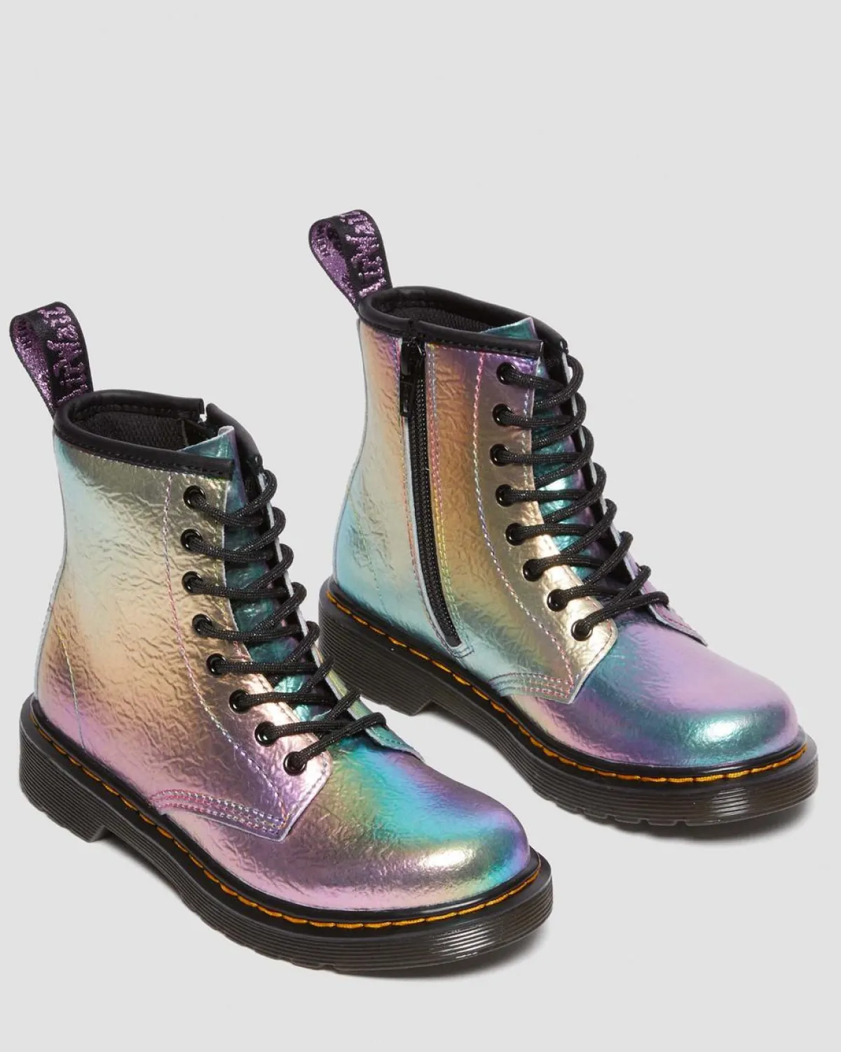 Best Sale Junior 1460 Regenboog Gekreukte Leren Veterlaarzen UNISEX Sale Voor Kinderen|Laarzen