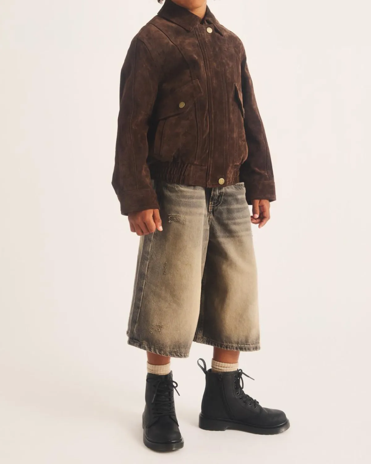 Cheap Junior 1460 Serena Imitatiebont gevoerde Leren laarzen KIDS Laarzen|Meisjes