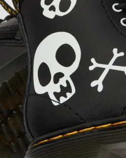 New Junior 1460 Skull & Bones snørestøvler i læder Sale Voor Kinderen
