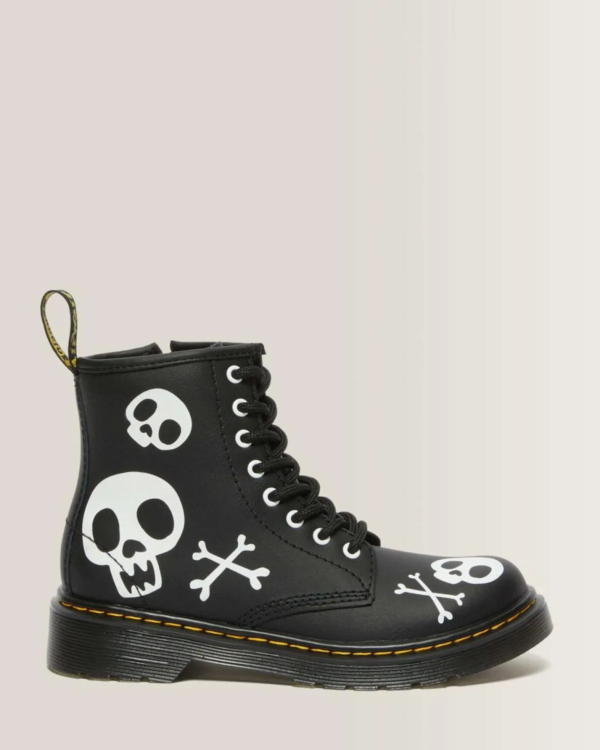 Cheap Junior 1460 Skull & Bones snørestøvler i læder Sale Voor Kinderen