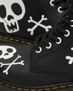 Cheap Junior 1460 Skull & Bones snørestøvler i læder Sale Voor Kinderen
