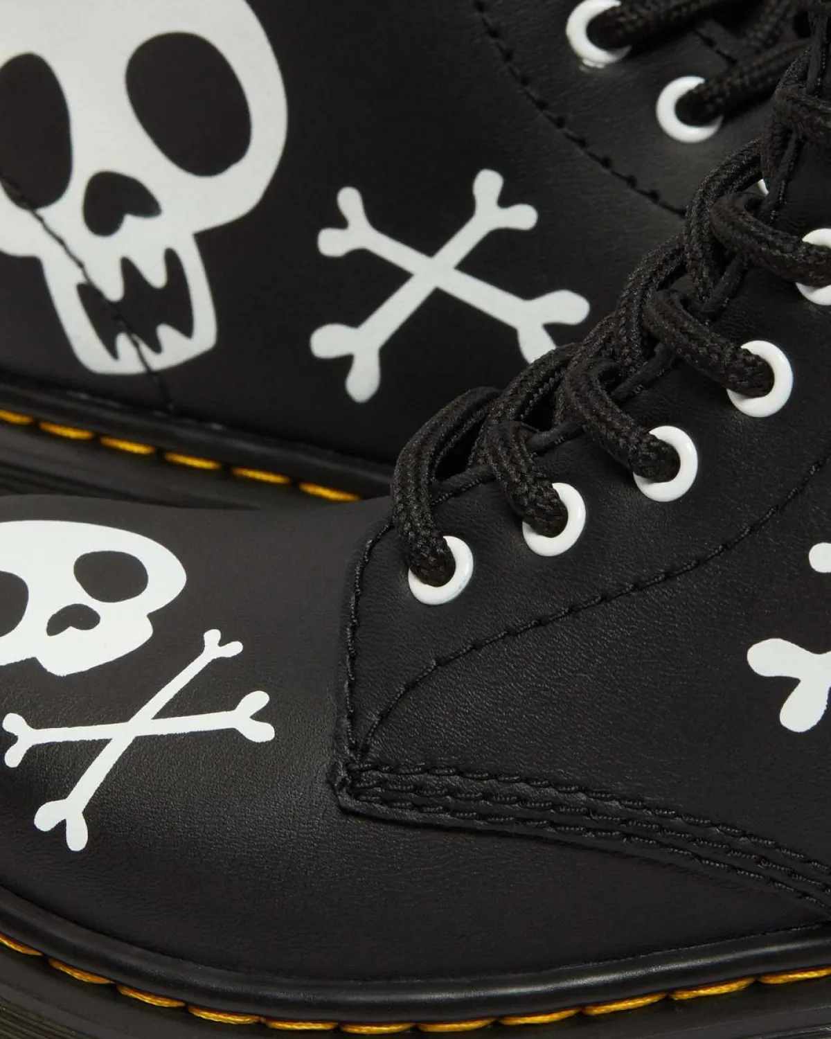 Cheap Junior 1460 Skull & Bones snørestøvler i læder Sale Voor Kinderen