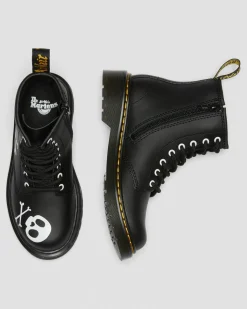 Cheap Junior 1460 Skull & Bones snørestøvler i læder Sale Voor Kinderen