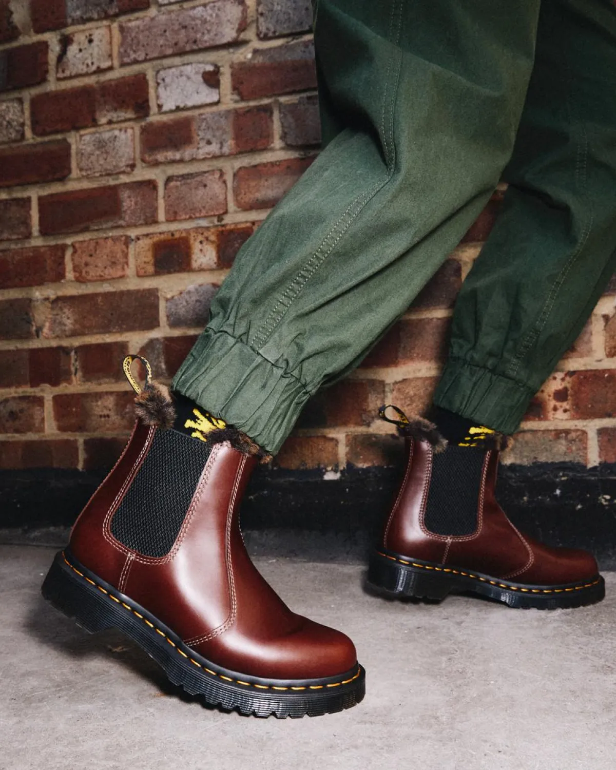 Cheap 2976 Leonore Abruzzo Imitatiebont Gevoerde Chelsea Laarzen GIFTS Chelsea Boots|Laarzen