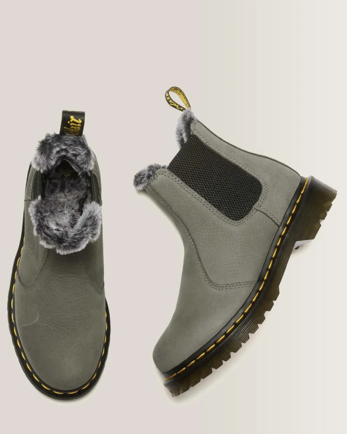 Hot 2976 Leonore Imitatiebont Gevoerde Nubuck Chelsea Boots UNISEX Enkellaarzen|Zachte Leren Laarzen