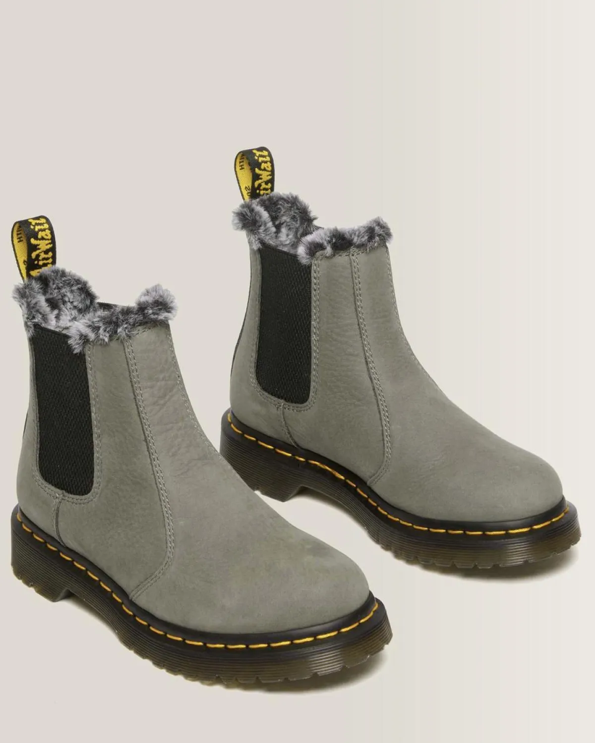 Hot 2976 Leonore Imitatiebont Gevoerde Nubuck Chelsea Boots UNISEX Enkellaarzen|Zachte Leren Laarzen
