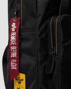 Best LITE ALPHA INDUSTRIES LEREN & NYLON RUGZAK UNISEX Tassen|Nieuw Binnen