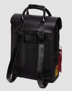 Best LITE ALPHA INDUSTRIES LEREN & NYLON RUGZAK UNISEX Tassen|Nieuw Binnen