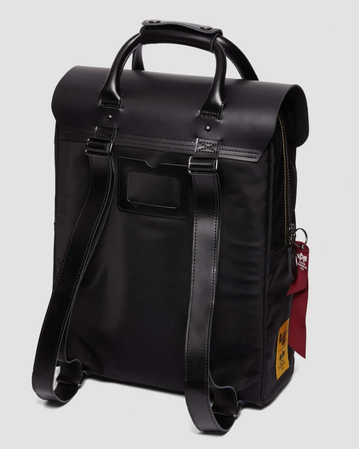 Best LITE ALPHA INDUSTRIES LEREN & NYLON RUGZAK UNISEX Tassen|Nieuw Binnen