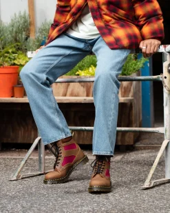Shop 1460 Made in England Gevoerd Paneel Veterlaarzen UNISEX Heren Sale|Made In England