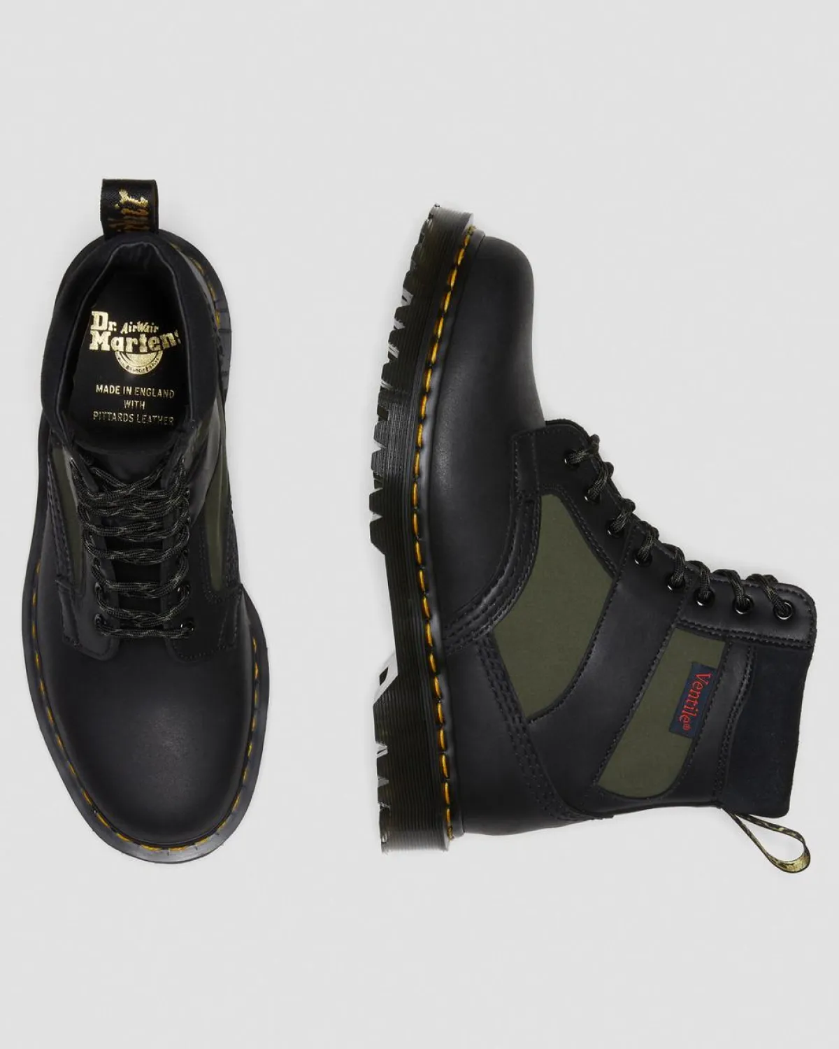 Sale 1460 Made in England Gevoerd Paneel Veterlaarzen UNISEX Heren Sale|Made In England