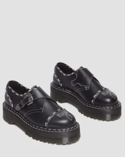 Store Monk Strap Quad Contrasterende Stee Platform Schoenen Nieuw Binnen|Trending Stijlen