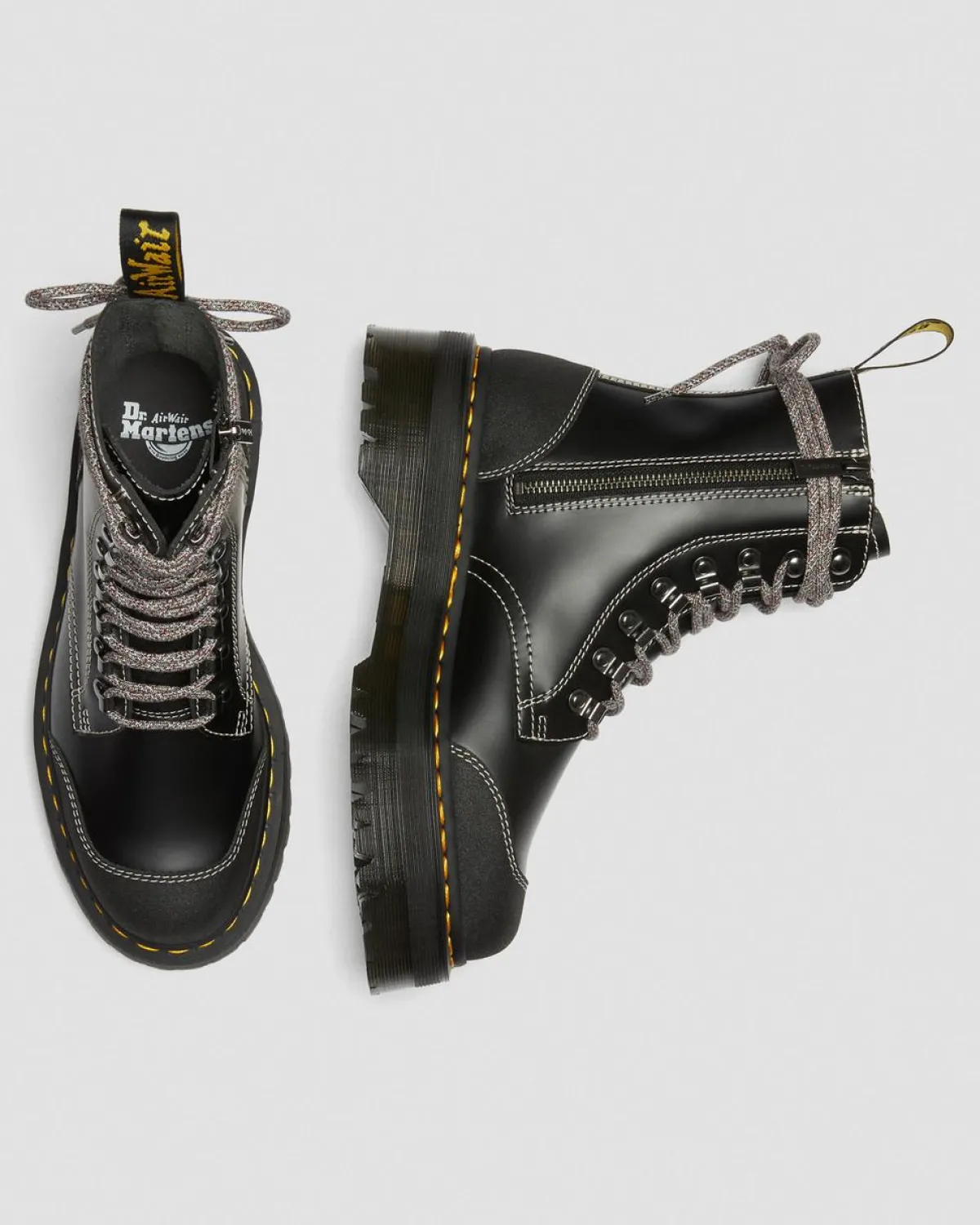 Clearance Moreno Smooth Leather Platform Boots GIFTS Enkellaarzen|Veterlaarzen