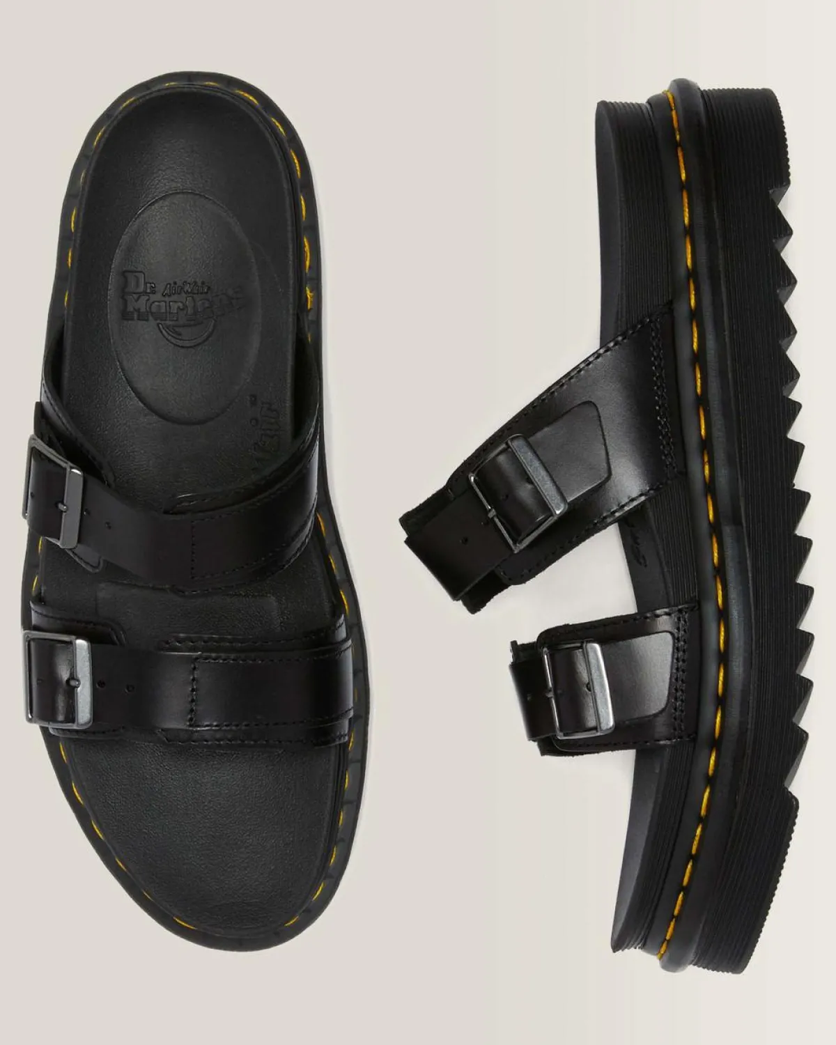 Flash Sale Myles Brando Leren Gesp Slide Sandalen MENS Sandalen|Slippers