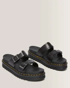Flash Sale Myles Brando Leren Gesp Slide Sandalen MENS Sandalen|Slippers