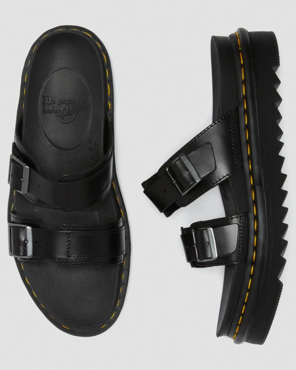 Flash Sale Myles Brando Leren Gesp Slide Sandalen MENS Sandalen|Slippers