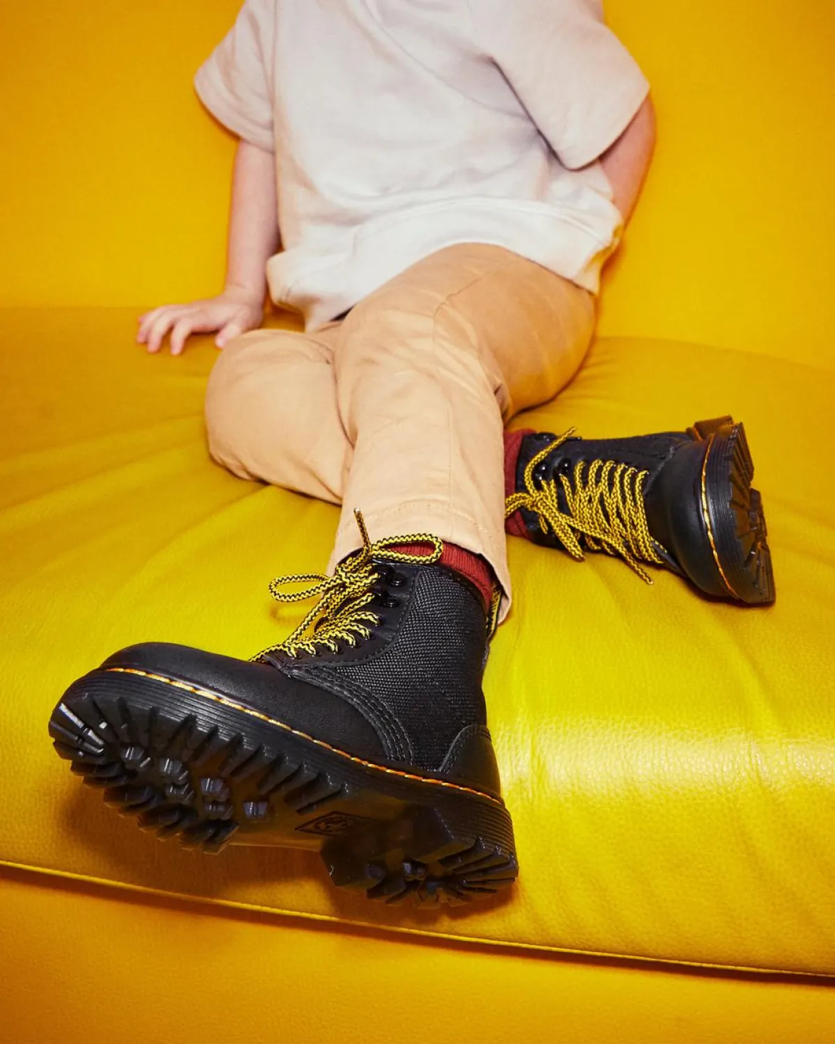 Best Sale 1460 Panel Leren Veterlaarzen voor Peuters UNISEX Sale Voor Kinderen