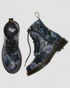 Outlet 1460 Pascal Mystiek Bloemen Veterlaarzen WOMENS Veterlaarzen|Enkellaarzen