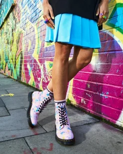 Shop 1460 Pascal Regenboog Suède Veterlaarzen WOMENS Veterlaarzen|Enkellaarzen