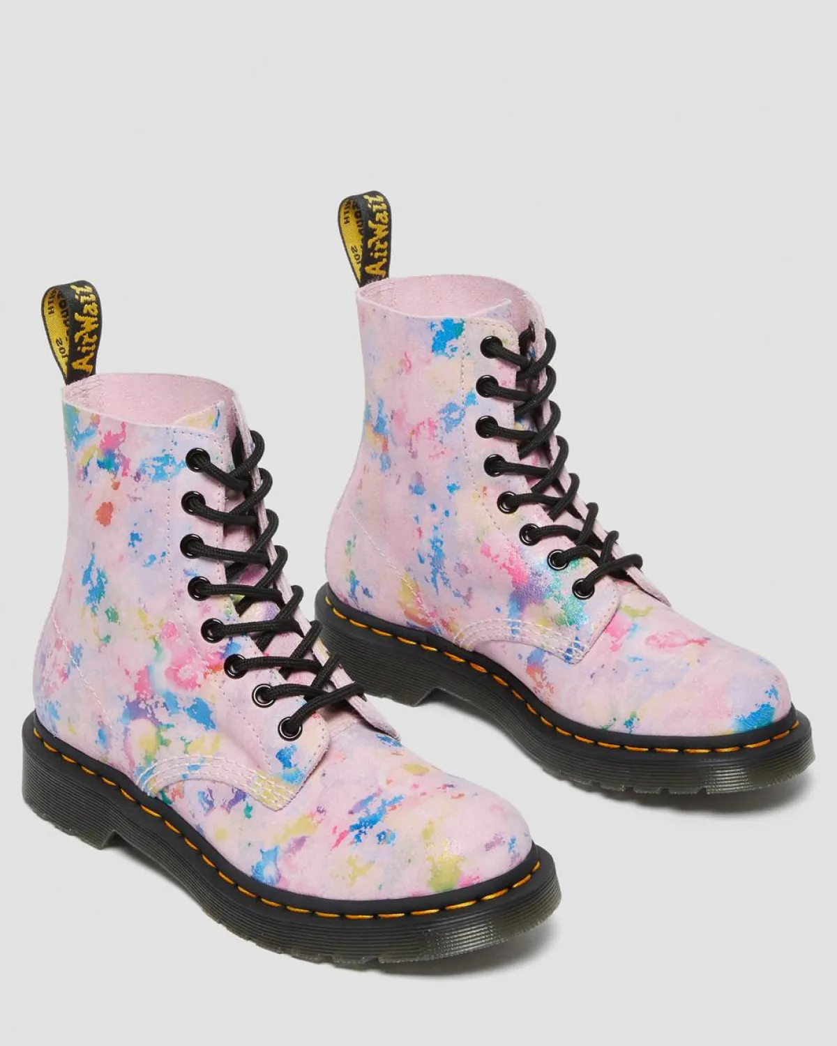 Shop 1460 Pascal Regenboog Suède Veterlaarzen WOMENS Veterlaarzen|Enkellaarzen