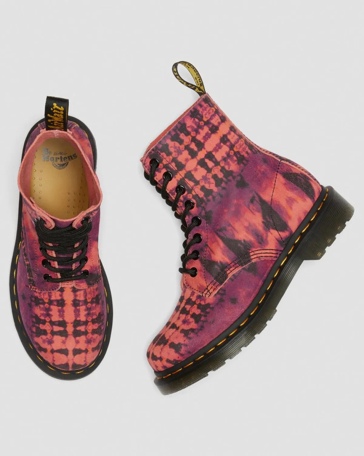 Online 1460 Pascal Tie Dye Leren Veterlaarzen WOMENS Suède|Veterlaarzen
